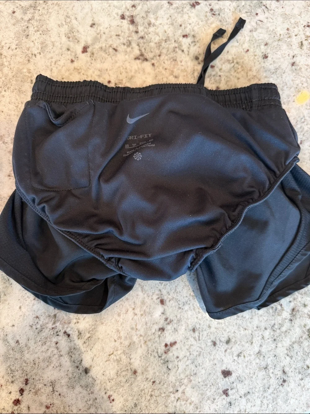 Nike Girls Black Athletic Lined Running Shorts